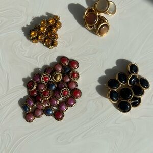 Lot Of Vintage Costume / Fashion Buttons Gold Plated  Pre-1970 Collectibles
